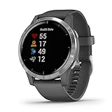 Garmin 010-02174-01 vivoactive 4, GPS Smartwatch, Features Music, Body Energy Monitoring, Animated Workouts, Pulse Ox Sensors...