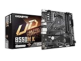 GIGABYTE B550M K Motherboard, Supports AMD AM4 Ryzen 5000 Processors, Micro-ATX, DDR4, Dual M.2, SATA 6Gb/s, Realtek GbE LAN,...