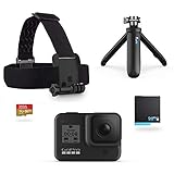 GoPro HERO8 Black Retail Bundle - Includes HERO8 Black Camera Plus Shorty, Head Strap, 32GB SD Card, and 2 Rechargeable...
