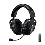 Logitech G PRO X Wireless Lightspeed Gaming Headset with Blue VO!CE Mic Filter Tech, 50 mm PRO-G Drivers, and DTS Headphone:X...