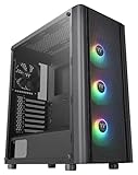 Thermaltake V250 TG ARGB Air - Mesh Front Panel ATX Mid Tower Chasses with 3 Pre-Installed M/B Sync ARGB Front Fans and 1...