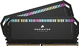 CORSAIR DOMINATOR PLATINUM RGB DDR5 RAM 32GB (2x16GB) 6200MHz CL36 Intel XMP iCUE Compatible Computer Memory - Black...