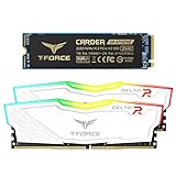 TEAMGROUP T-Force Delta RGB DDR4 16GB (2x8GB) 3600MHz Desktop Memory (White) TF4D416G3600HC18JDC01 Bundle with CARDEA Z440...