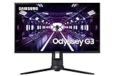SAMSUNG Odyssey G3 Series 27-Inch FHD 1080p Gaming Monitor, 144Hz, 1ms, 3-Sided Border-Less, VESA Compatible, Height...