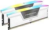 CORSAIR VENGEANCE RGB DDR5 RAM 32GB (2x16GB) 5600MHz CL36 Intel XMP ICUE Compatible Computer Memory - White...