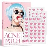 Mandabloom Acne Patches Pimple Patches, Pink Heart & Star Shaped Acne Absorbing Cover Patch, Hydrocolloid Acne Patches For...